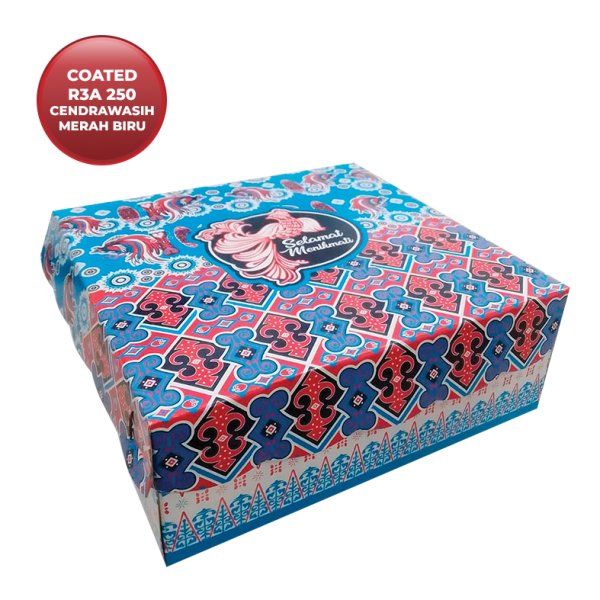 R3A CETAK COATED 250 2W CENDRAWASIH MERAH BIRU